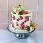 Extended 8” with added fresh flowers and macrons