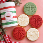 Merry Christmas Cookie Gift Canister | Classic Stripes