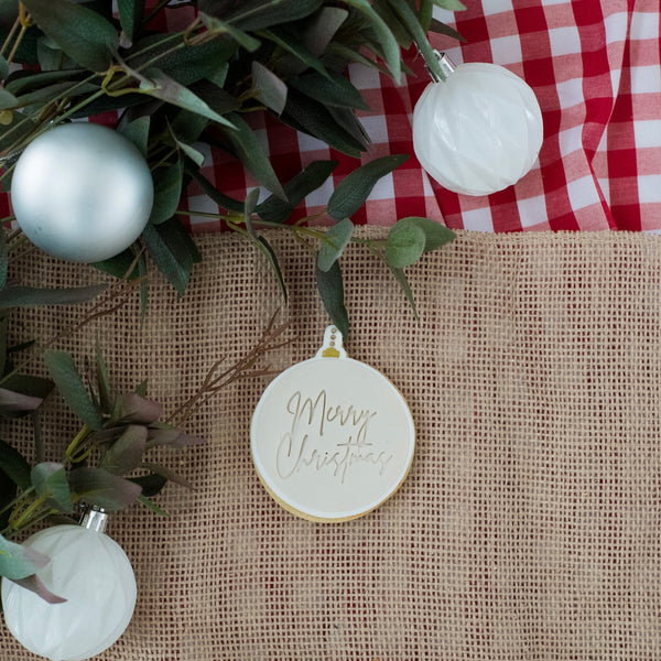 Christmas | Cookie | 8cm Merry Christmas Bauble