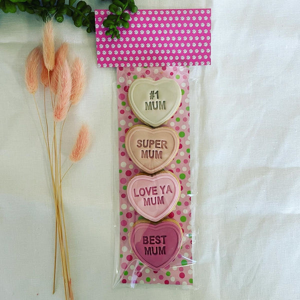 #1 Mum Candy Hearts| 4 Pack | Mother's Day